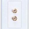 Dayton WP-2RCA Wallplate Double RCA-RCA (phono)