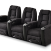 DreamScreen CineSeat ProMotor V4 med tre sitteplasser i sort TextileShield mikrofiber