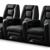 DreamScreen CineSeat ProMotor v4 Motorisert Recliner 3-seter Leather Sort