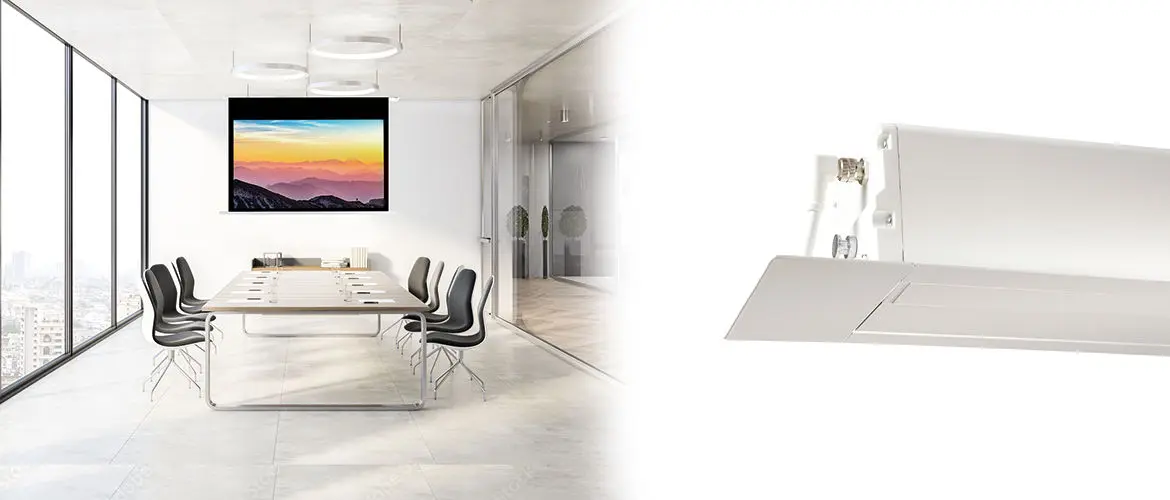 Euroscreen Sesame In-Ceiling 240x240cm bilde 1:1 uten maskering -RESTPARTI-