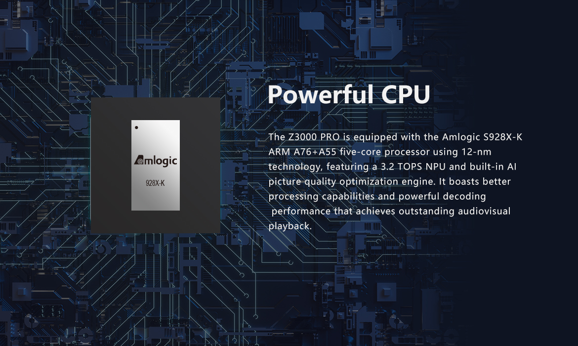 Amlogic S928X-K-plattform i Zidoo Z3000 Pro