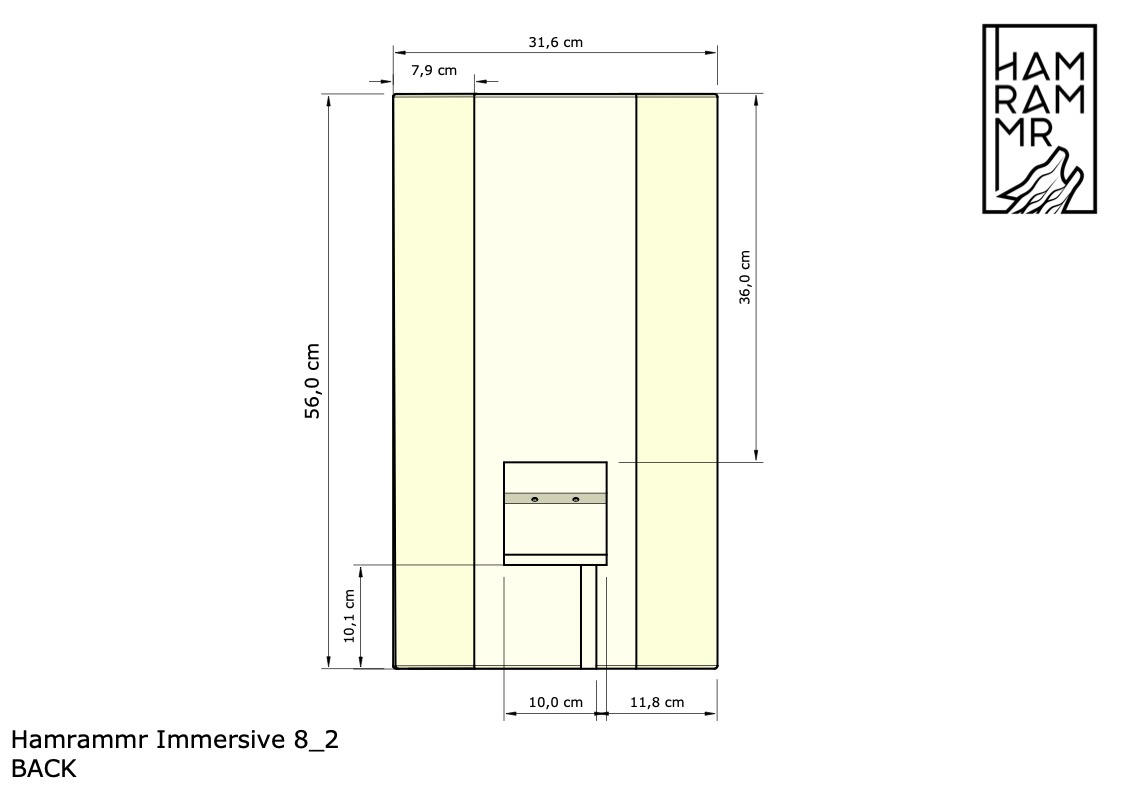 Måltegning av Hamrammr Immersive 8_2 sett bakfra