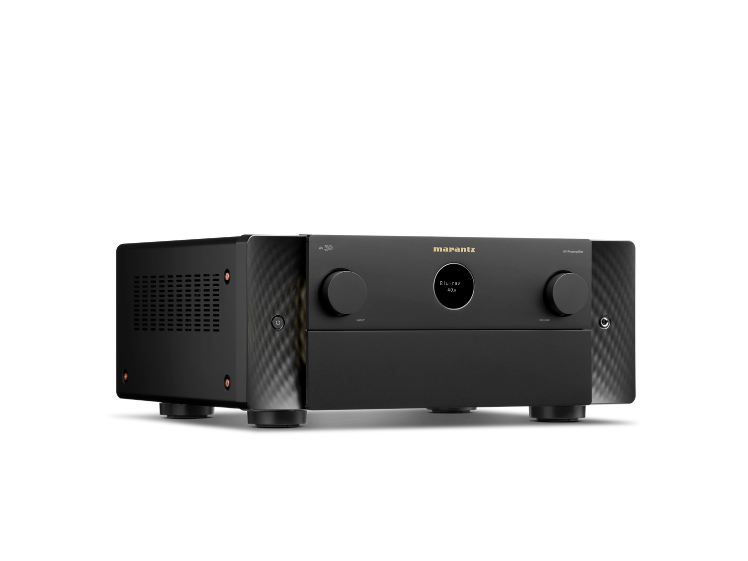 Marantz AV 30 hjemmekinoprosessor sett skrått forfra