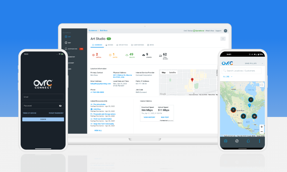 OvrC for oppfølging av Control4-systemet