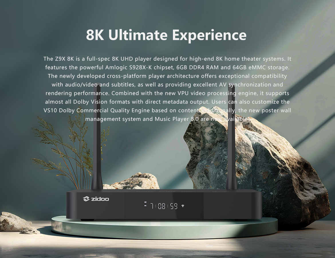 Zidoo Z9X 8K mediespiller