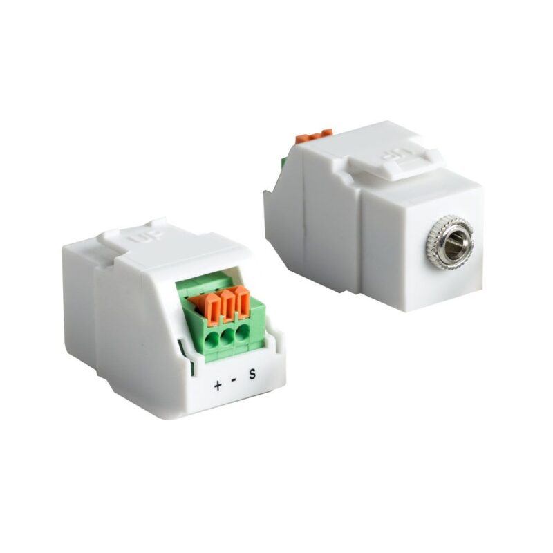 Ethereal 3,5 mm stereokontakt for veggplate, hvit – CS-KEY35-3C
