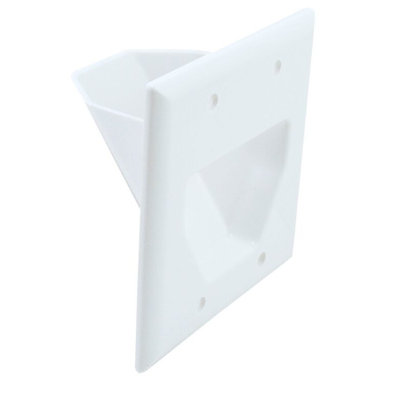 Ethereal innfelt kabelplate, dobbel bredde, hvit – EDC-2GW