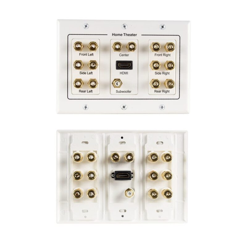 Ethereal tilkoblingsplate for 7.1-hjemmekino med HDMI – CS-HDM71BPWP